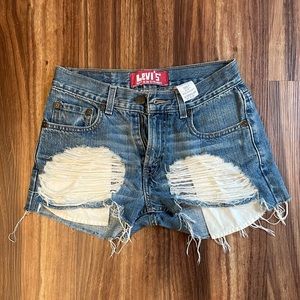 Levi’s 514 Slim Straight Cut off Jean Shorts Size 27